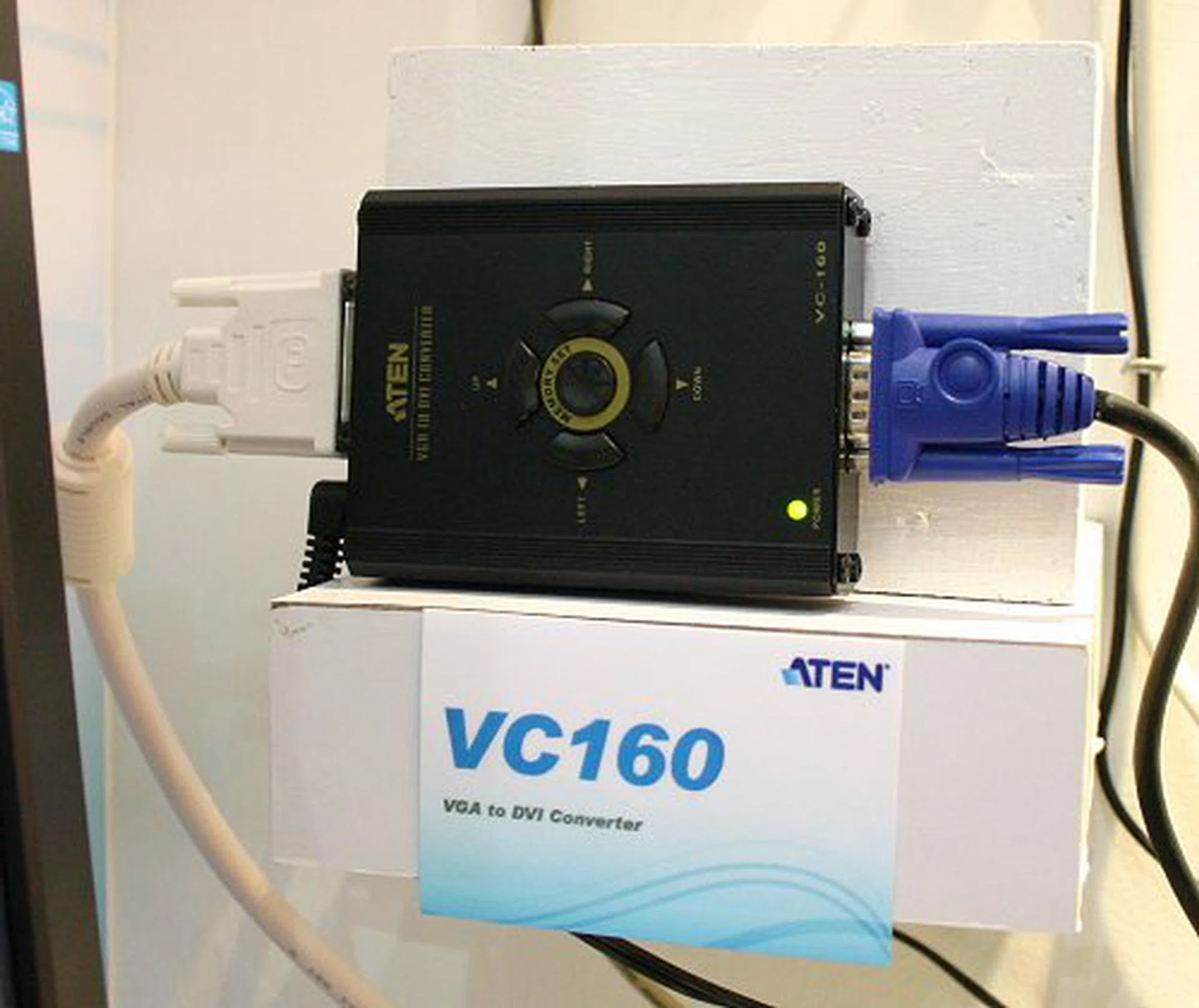  Not just into KVM switches, ATEN also has the VC160 VGA-to-DVI converter box available in its product portfolio.  