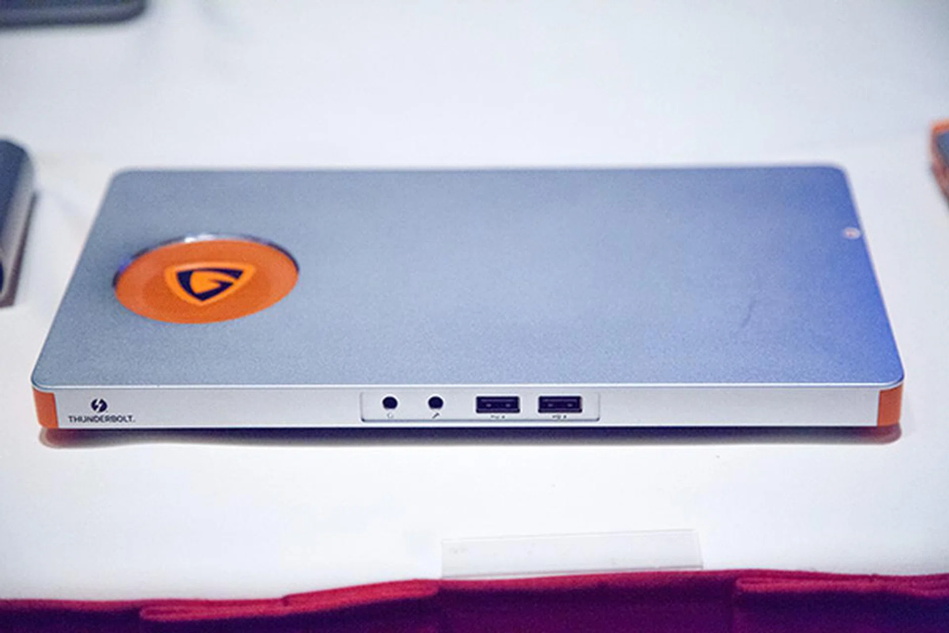 With support for PCI Express 3.0, you can upgrade your laptop's graphics using a Thunderbolt Graphics Dock as shown above.