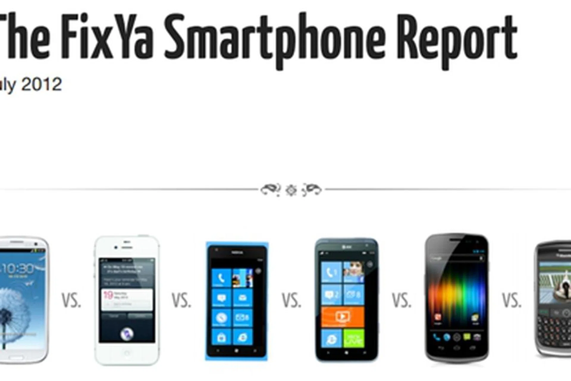 Image Source: The FixYa Smartphone Report July 2012