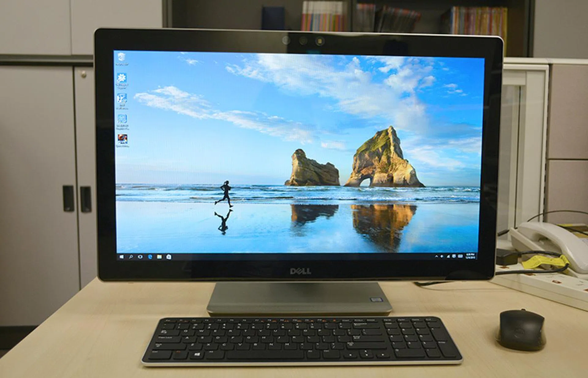 The Dell Inspiron 7000 AIO features a 23.8-inch FHD display and an Intel RealSense 3D camera.