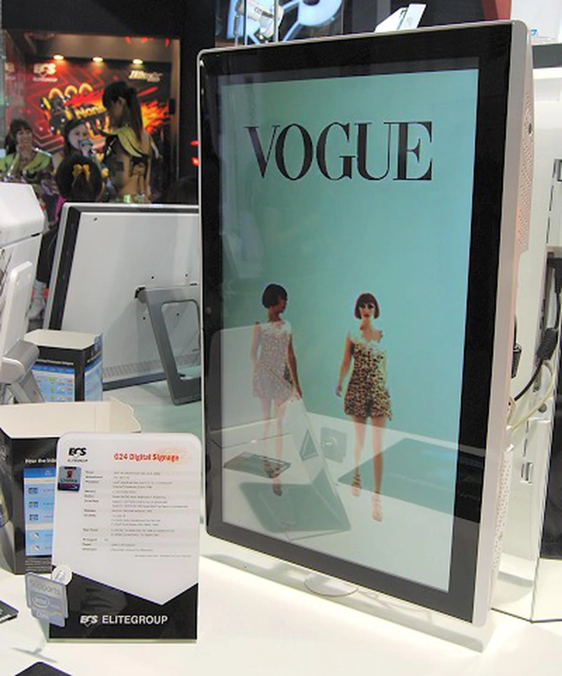 Leave it to ECS to figure out how to maximize a system's usability as the G24 AIO series is re-purposed here for marketing and interactive display needs by still using the same innards, but a differentiated 'outer jacket'.