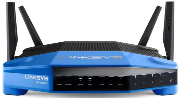 Meet the Linksys WRT1900AC dual-band router. Image source: Linksys.