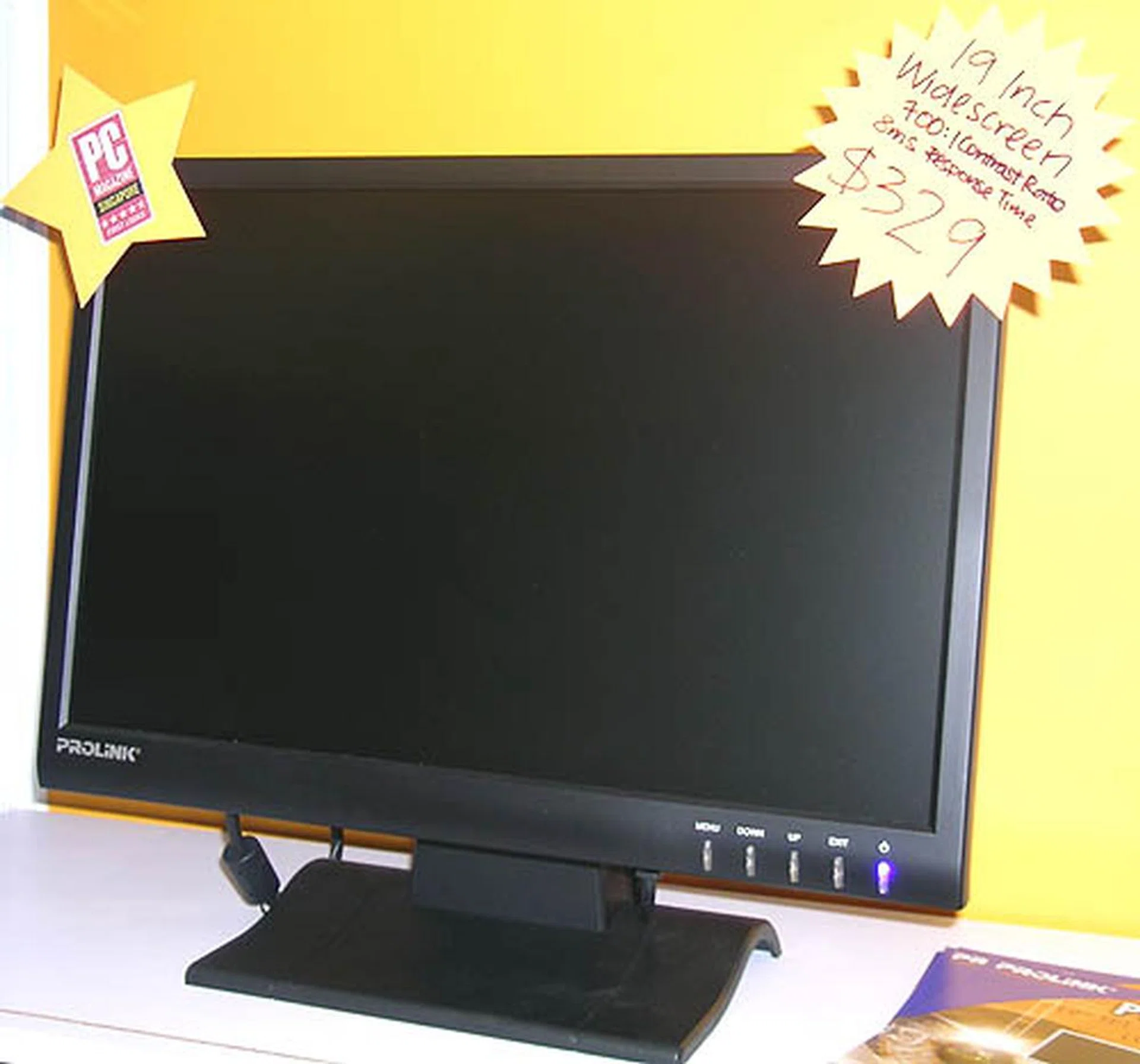 It seems like almost every vendor has a widescreen LCD monitor for sale now. Prolink's offering is however a humble 19-inch LCD with a suitably modest price tag.