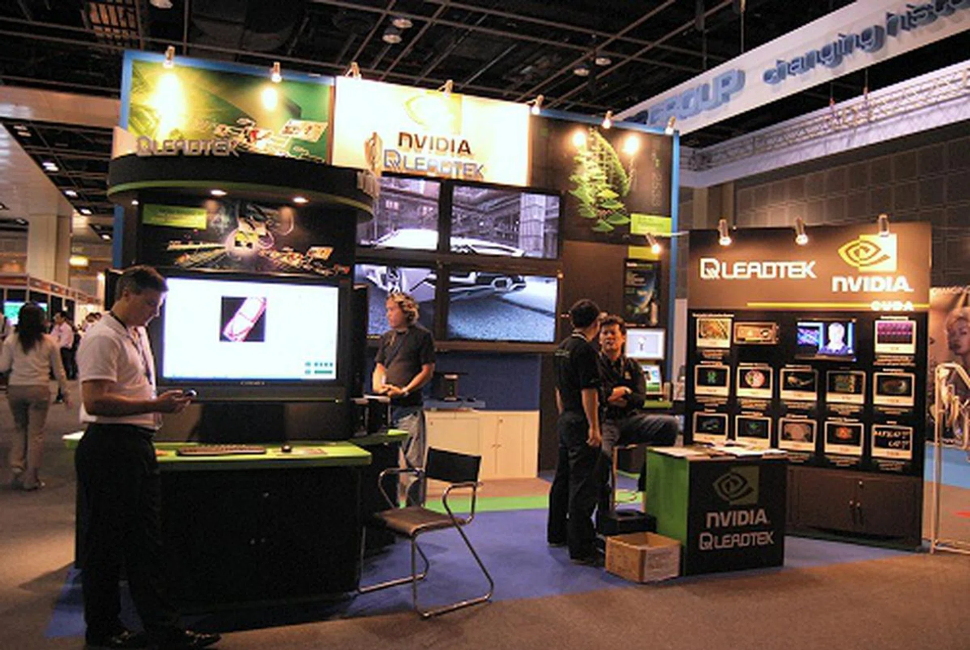NVIDIA's booth at SIGGRAPH Asia 2008.