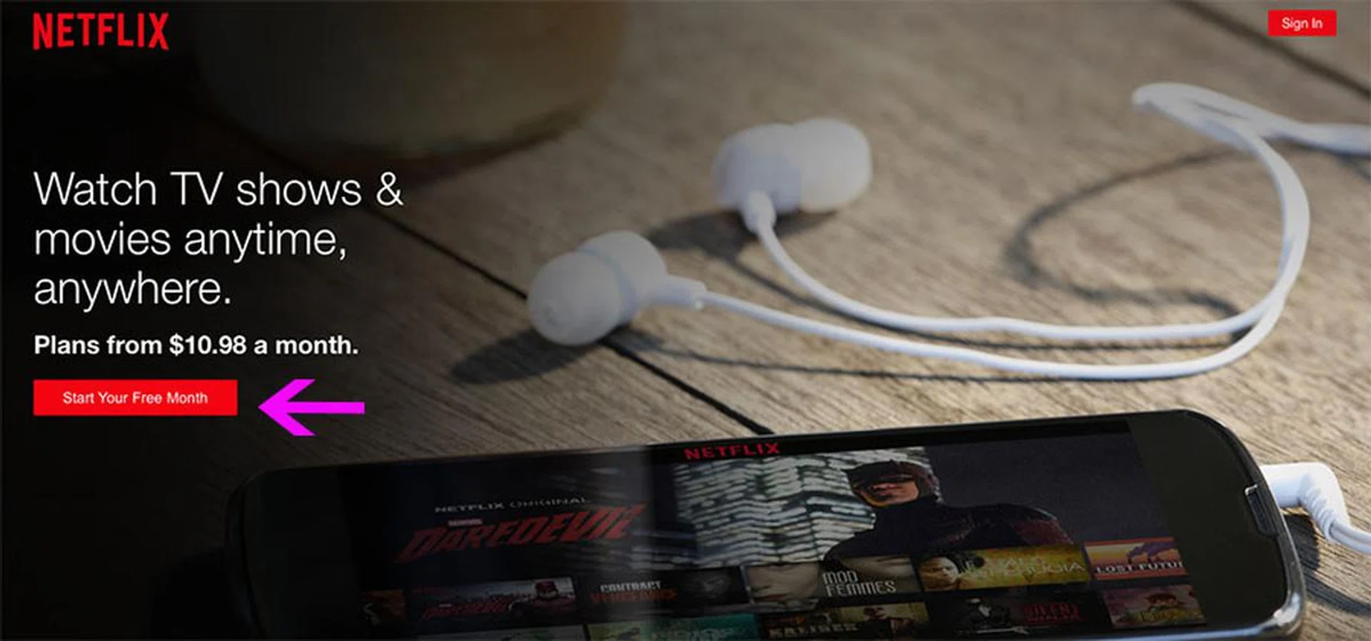 Start your Netflix experience here.