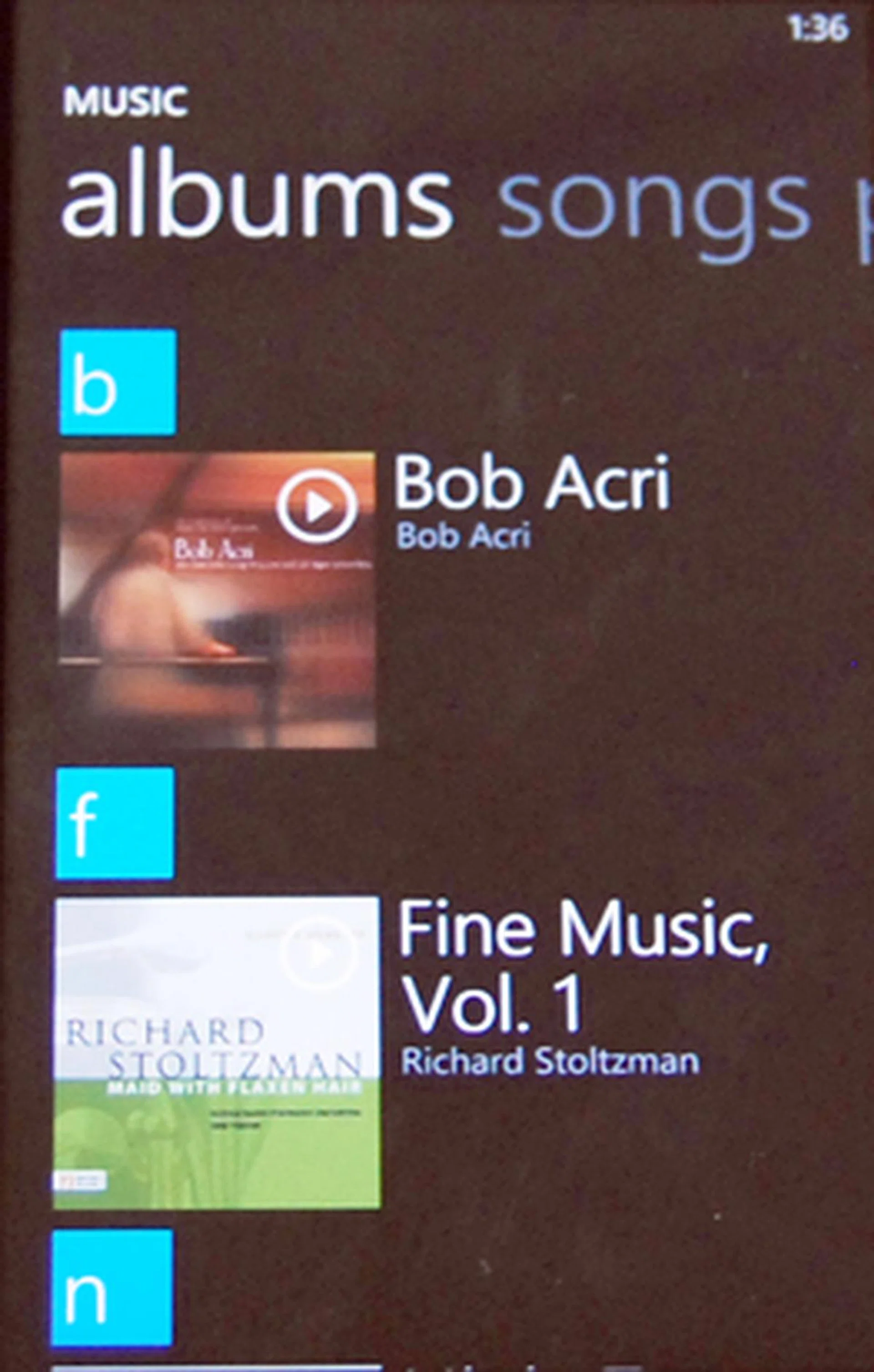 Categories make it easy to locate your multimedia files on Windows Phone 7.