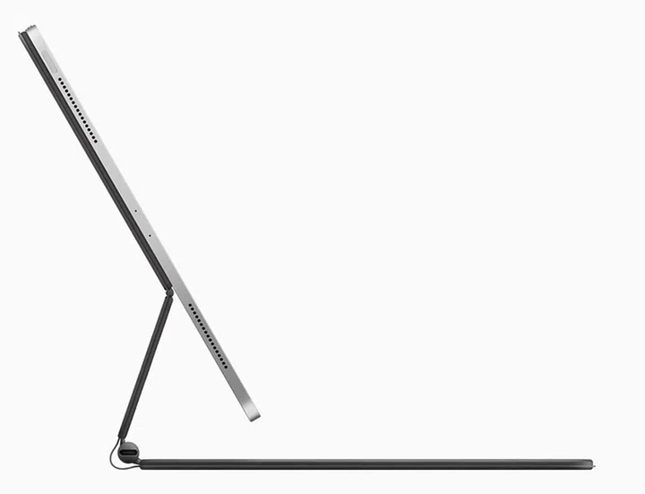 The new Magic Keyboard lifts the iPad Pro up. (Image source: Apple)