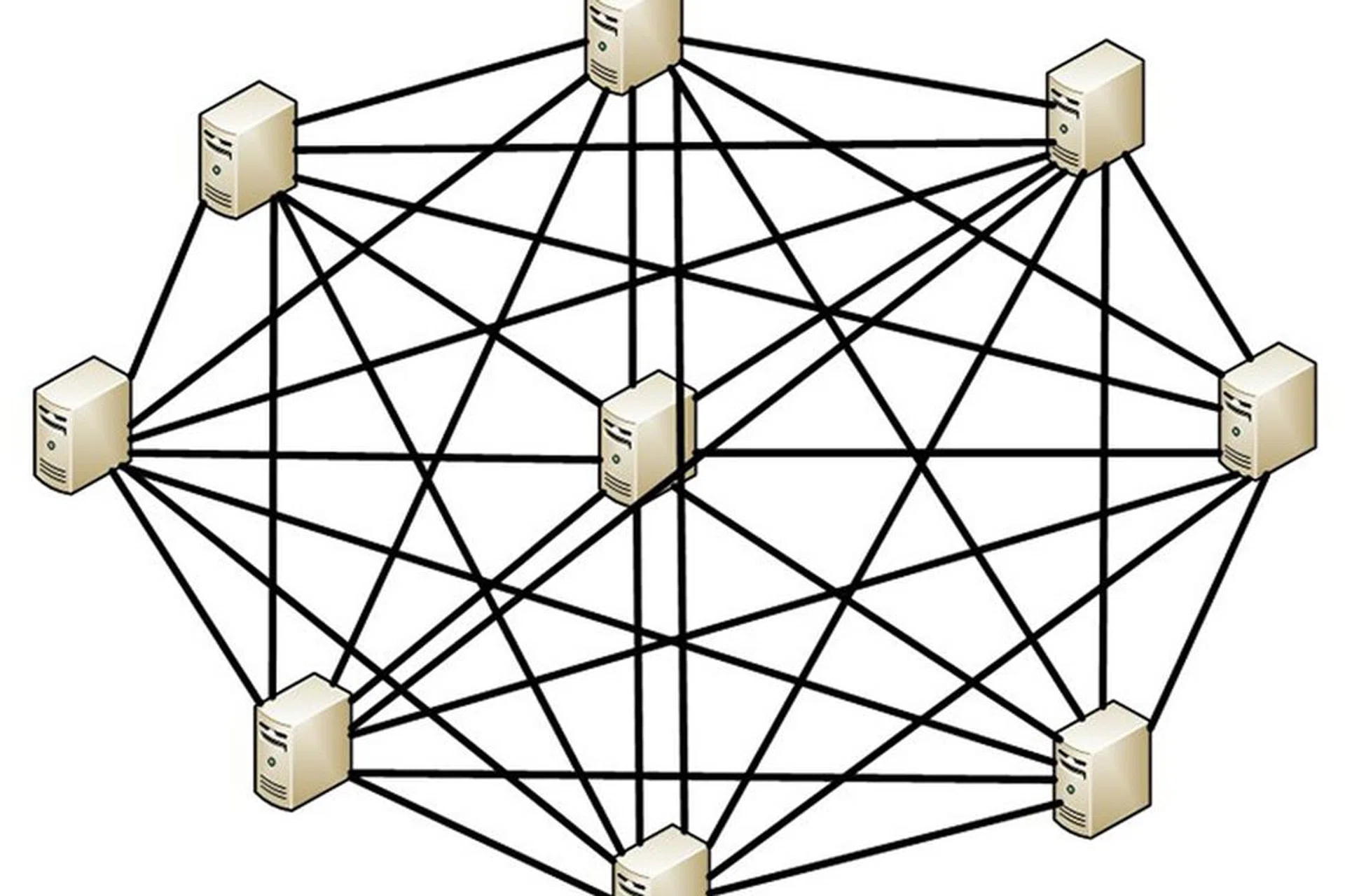 A true mesh network allows nodes in the network to communicate with each other. It is designed to be efficient and resilient. 