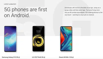 The Huawei Mate X is removed from the section on "5G phones are first on Android". 