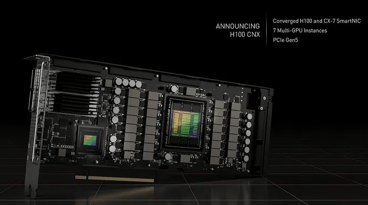 The new H100 CNX converged accelerator.