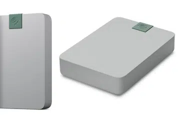 The Seagate Ultra Touch HDD is created from 30% post-consumer recycled materials by weight and features 100% recyclable packaging.