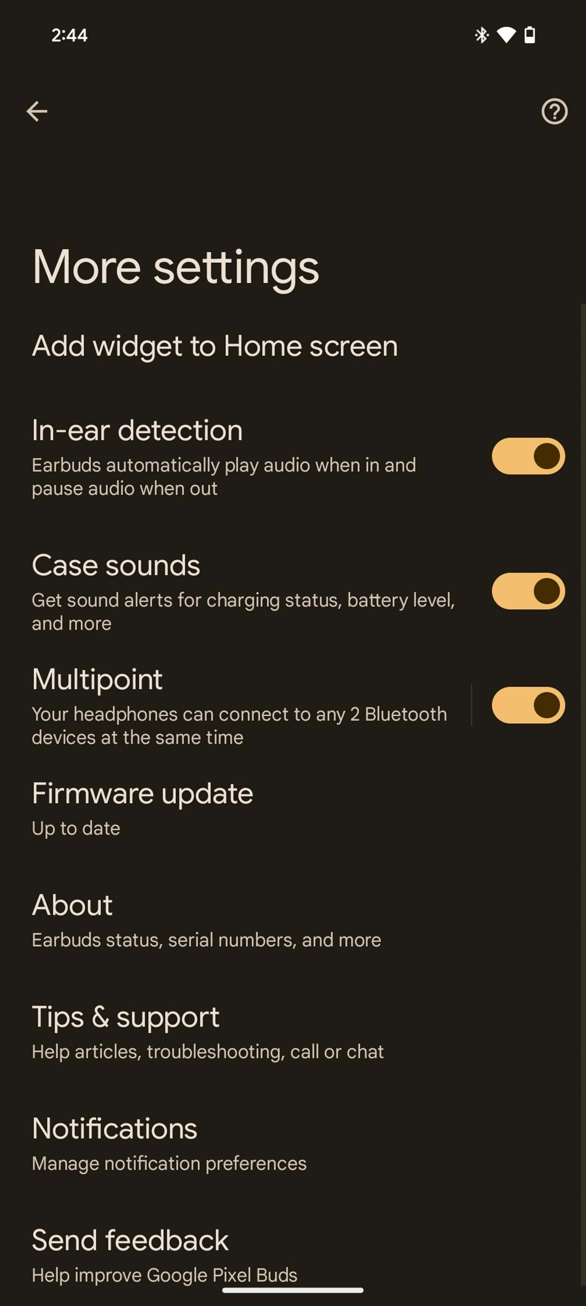 Pixel Buds app. Photo: HWZ.
