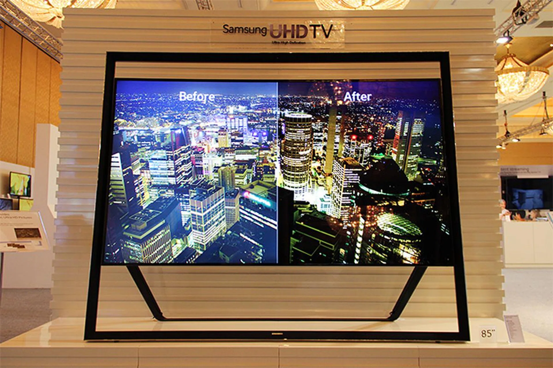 The 85-inch Ultra High Definition TV 85S9 cuts an imposing figure at the Samsung Forum.