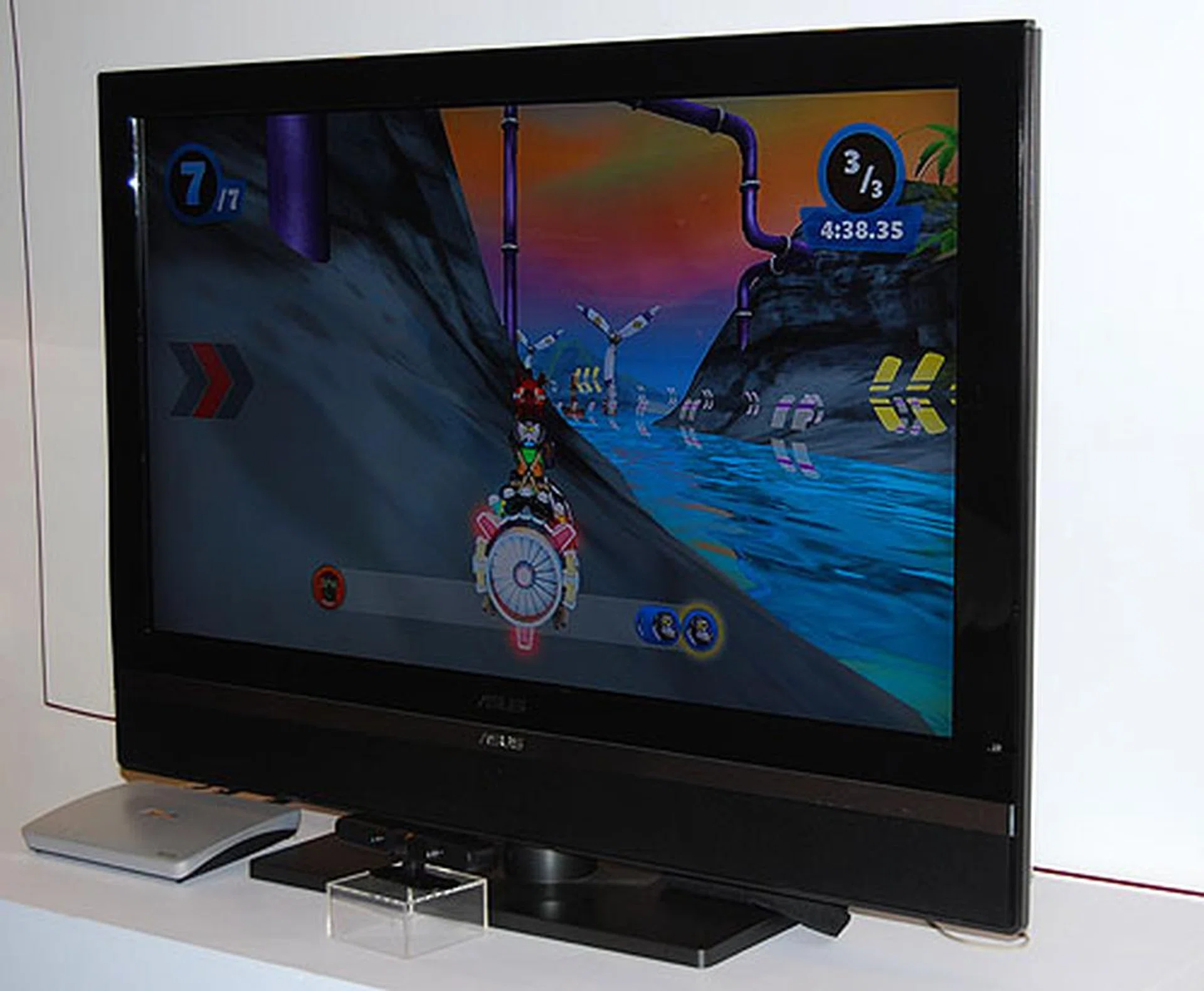 Notice the sensor unit at the bottom of the TV that does the motion sensing. 