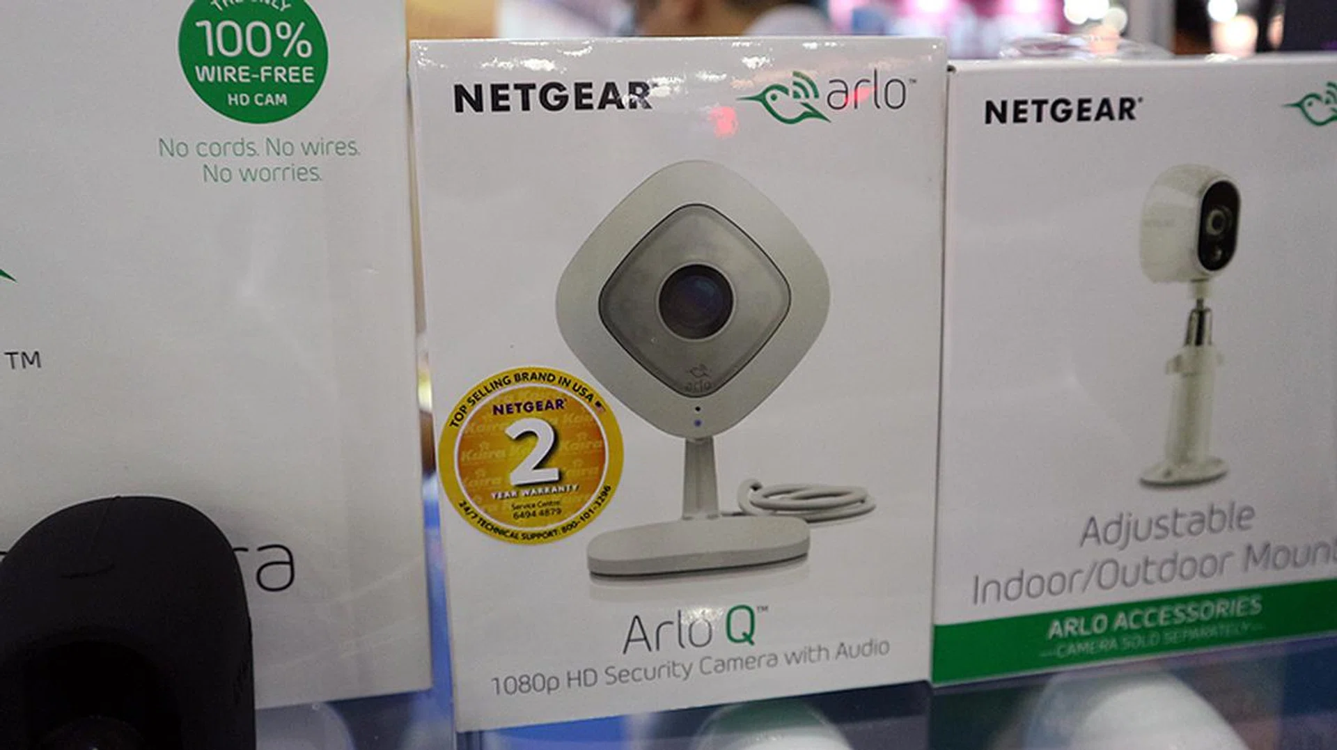 If you like your security footage in Full HD resolution (1080p), there’s the Netgear Arlo-Q VMC3040 IP camera. It also features two-way audio so you can listen to intruders, has night vision, and free cloud video recording. It’s only S$299 (U.P. S$339) for all these features. See it at Expo Hall 6, Booth 6000C.