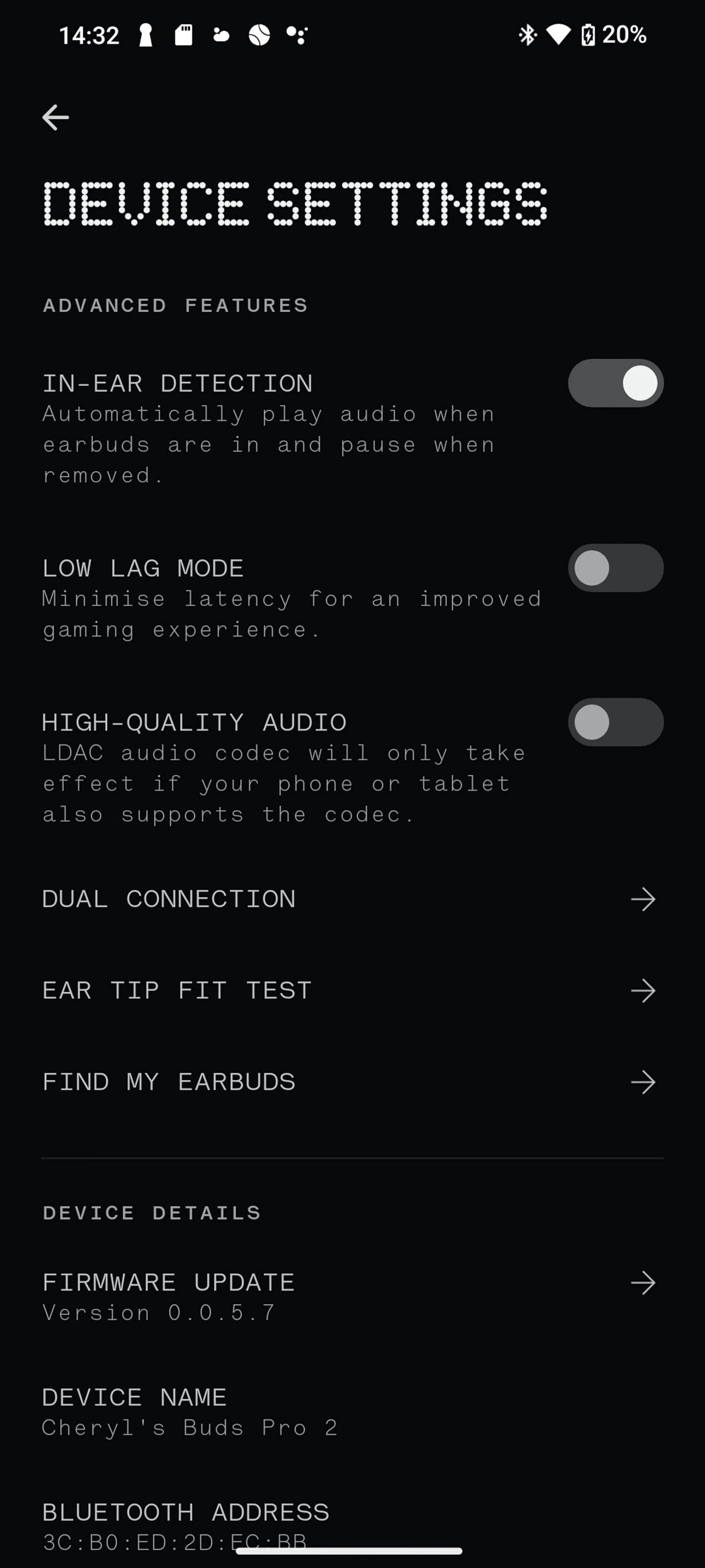 Nothing X app. Photo: HWZ.