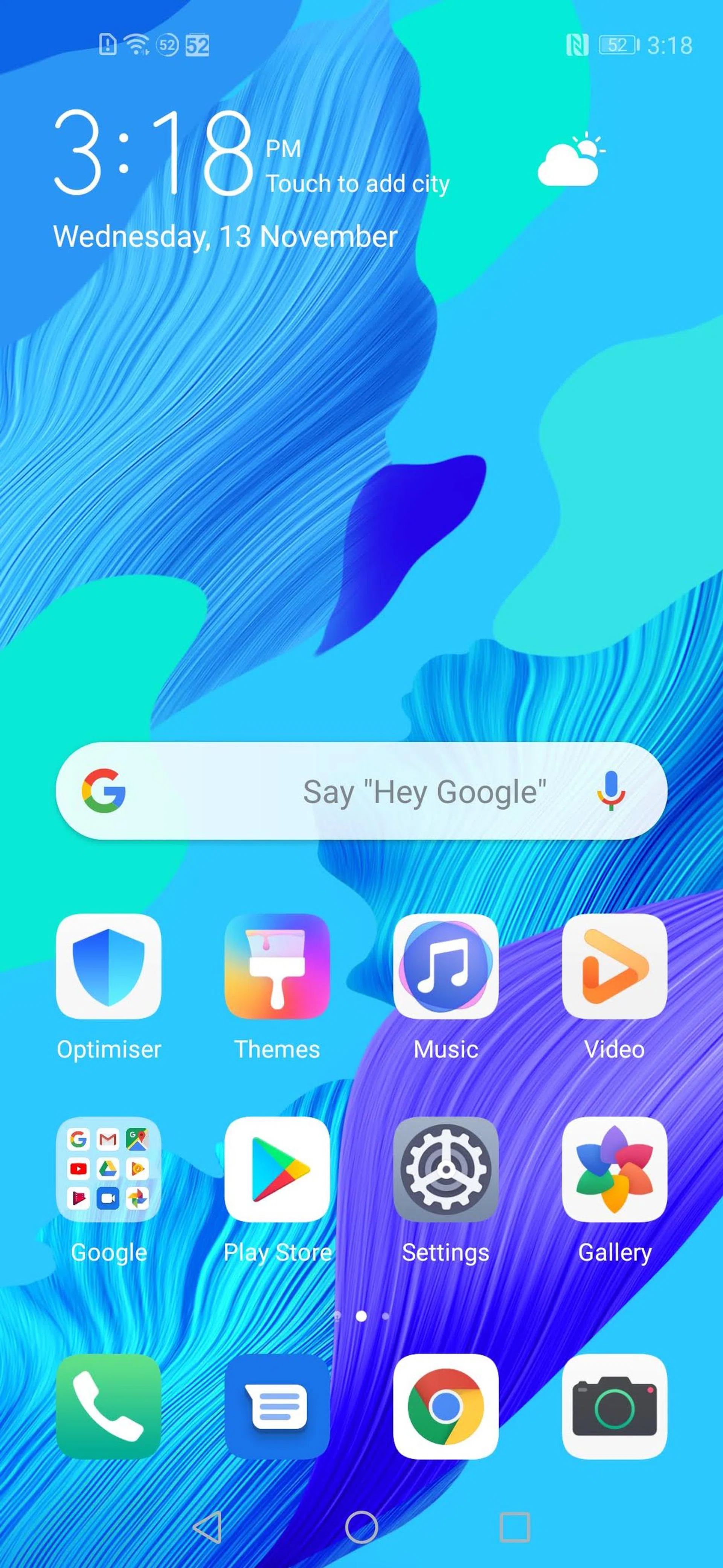 The same launcher, with no app drawer...