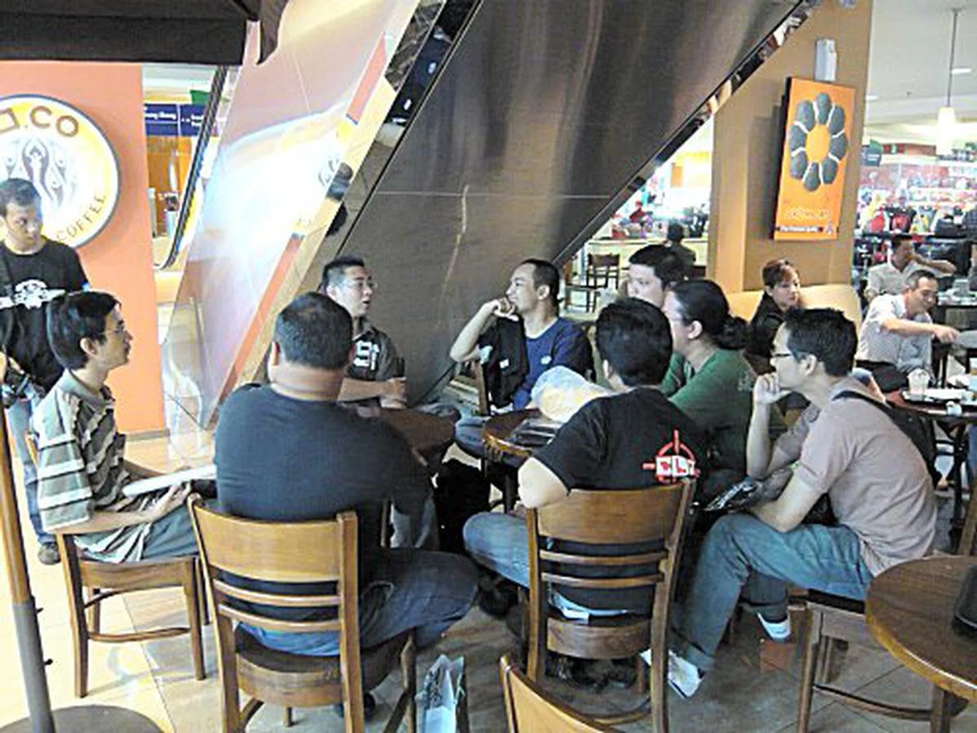  Having arrived early to check out the venue, our contestants headed over to a donut cafe to discuss their strategies.  