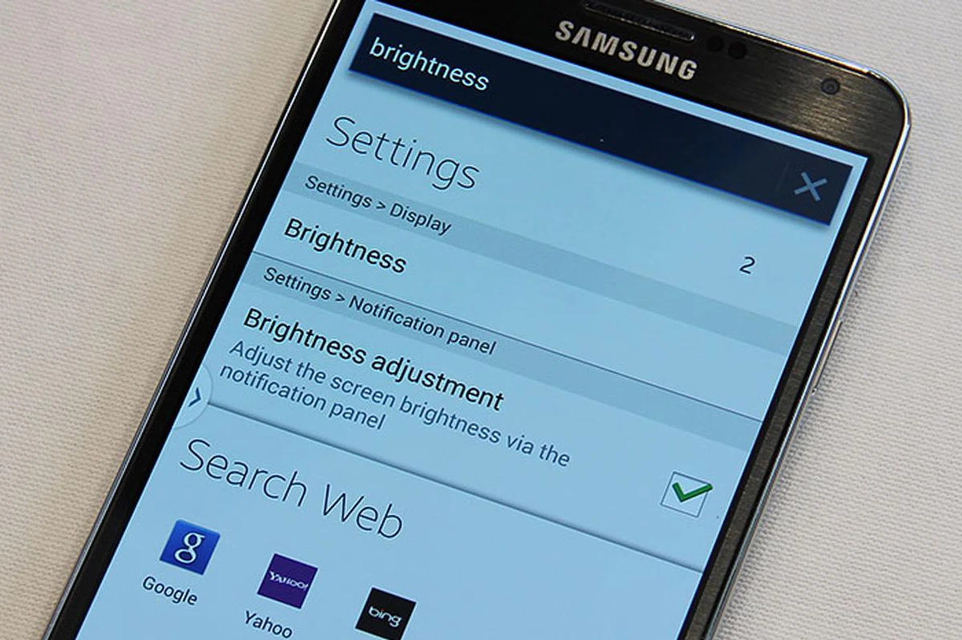 Can't remember where to find a system setting? You can search for it too! Reminds us of how we use Windows 8's search function.