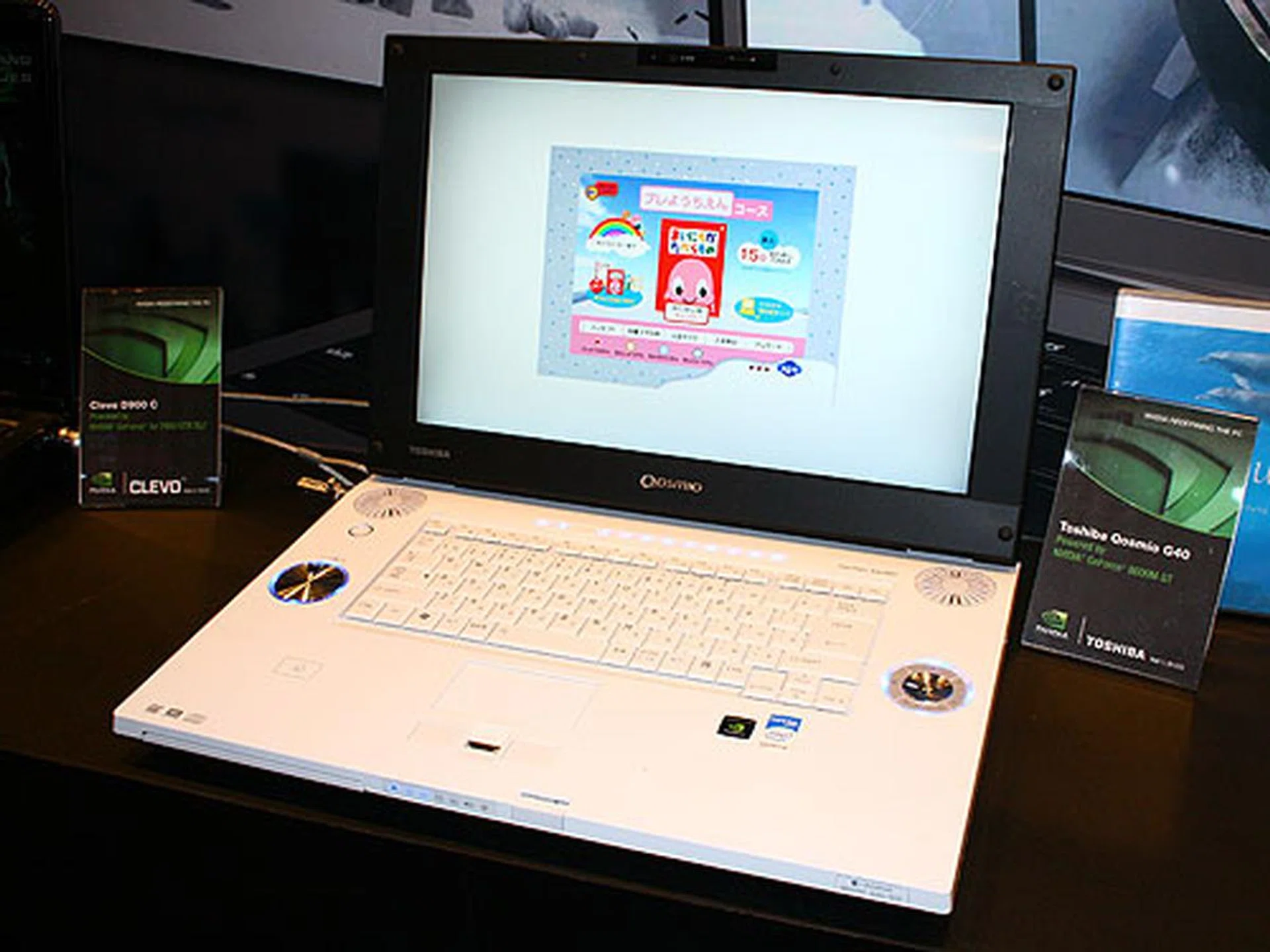  The large portable media center Toshiba Qosmio G40 is not only suitable for watching HD movies, but it is made for some serious gaming since it comes with an NVIDIA GeForce 8600M GT graphics.  