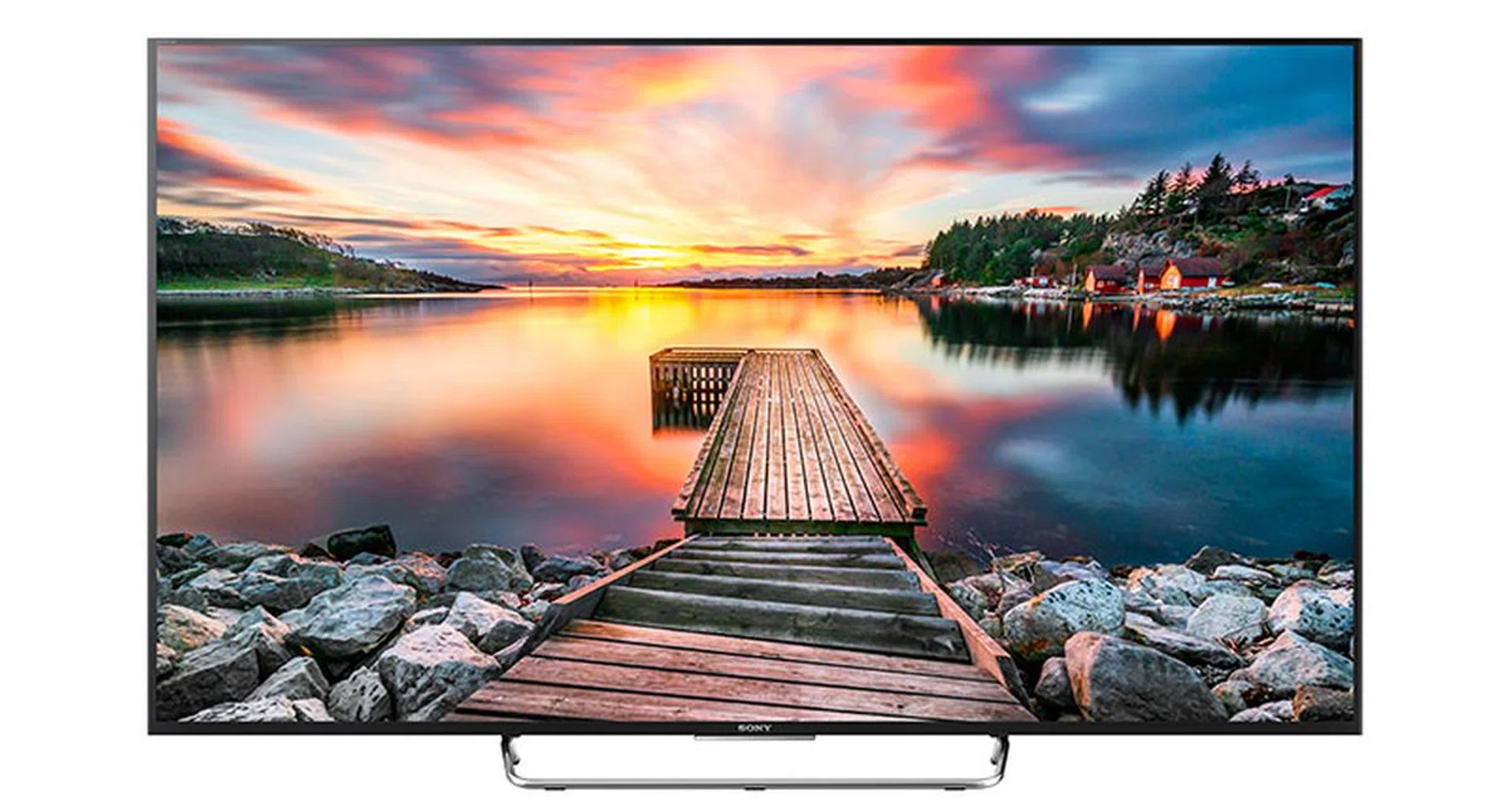 The Sony W850C (shown here), W800C and W700C feature slim designs and minimalistic pedestals to blend seamlessly into any living room. (Image Source: Sony)