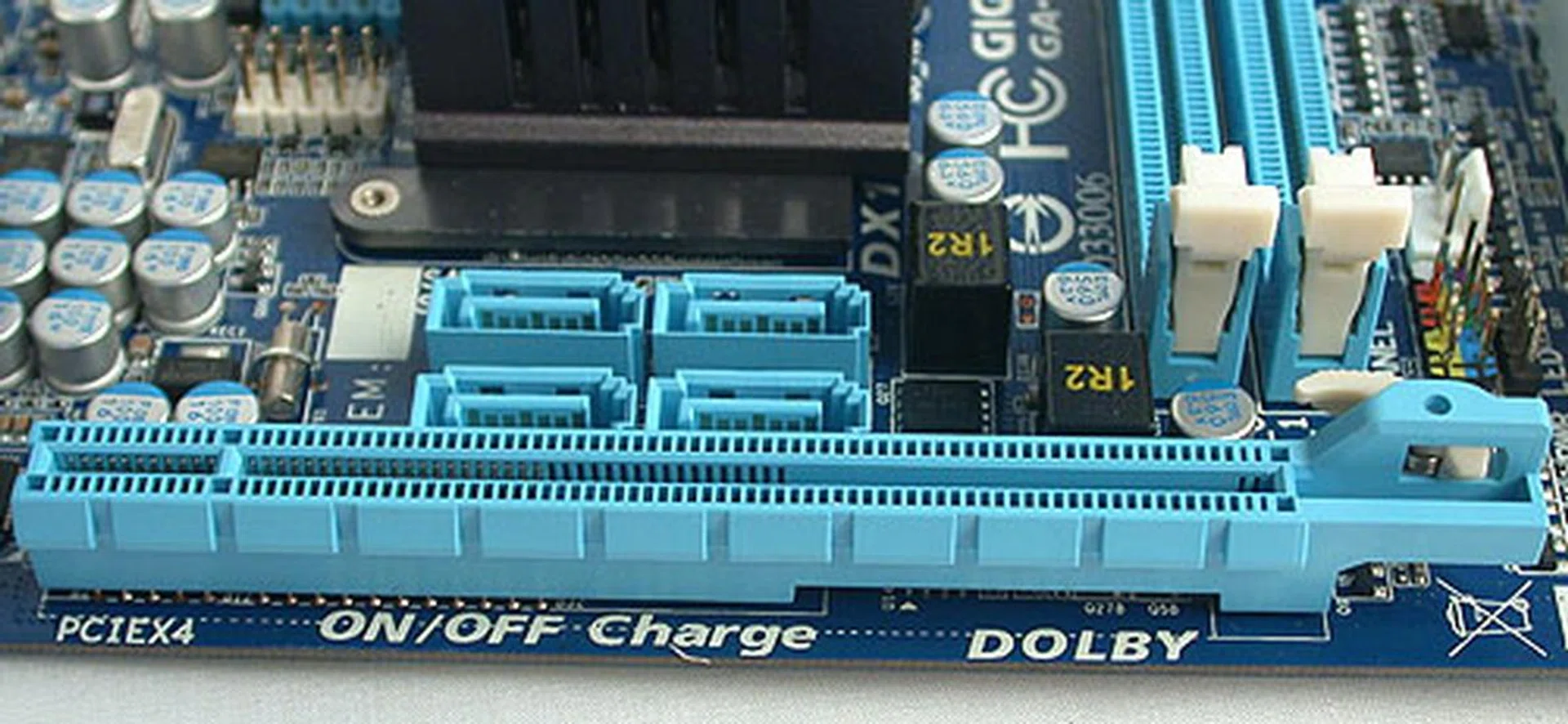 Four SATA 6Gbps ports are placed quite close to the PCIe 2.0  x16 slot but perhaps unavoidable due to the limited PCB area. 