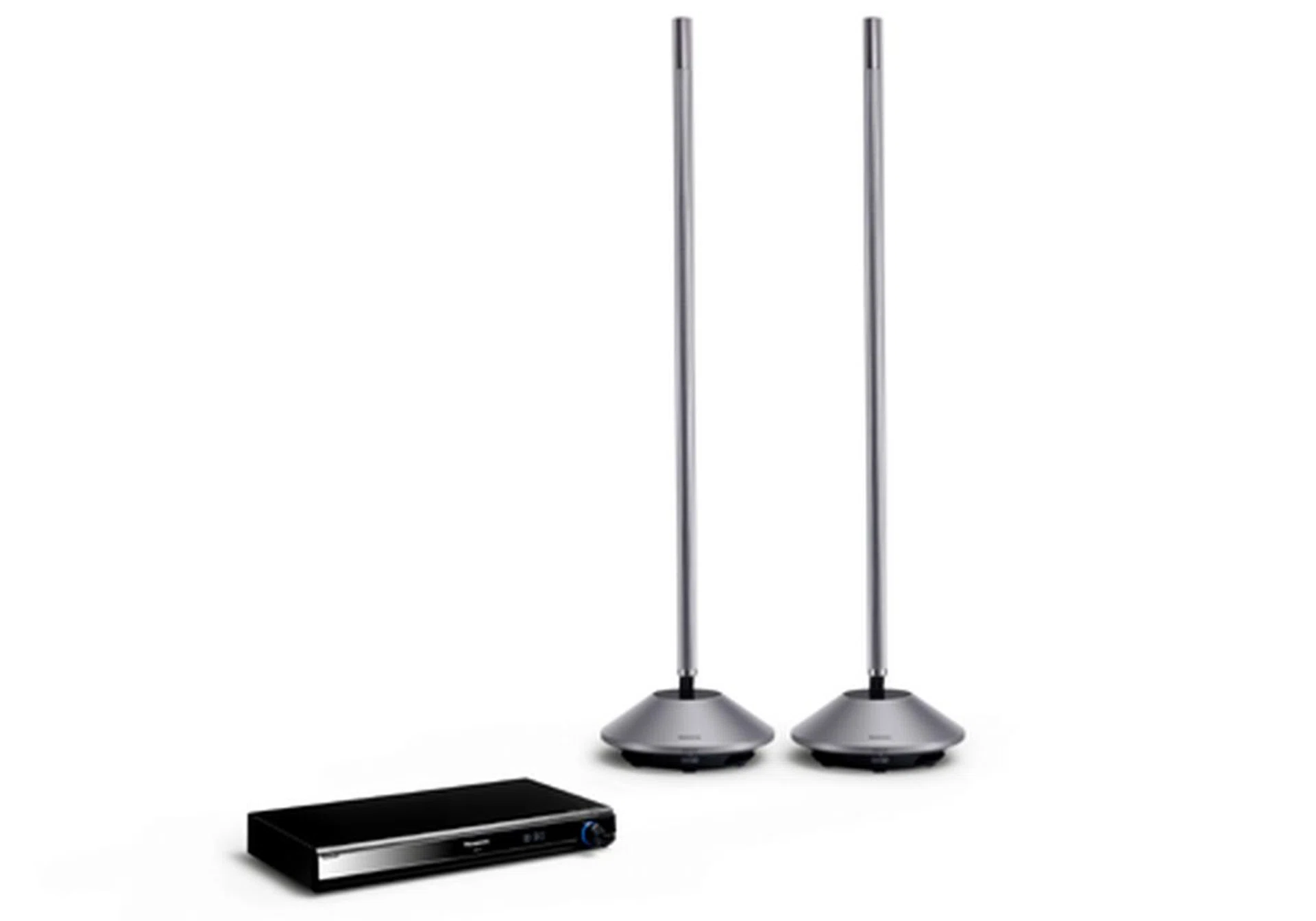 It isn't hard to mistake the wireless speakers of the ZT1 as lightning conductors of sorts. Don't underestimate it though for they're capable of creating a virtual 7.1-channel surround effect. Interestingly, four speakers have been packed into a single pole.