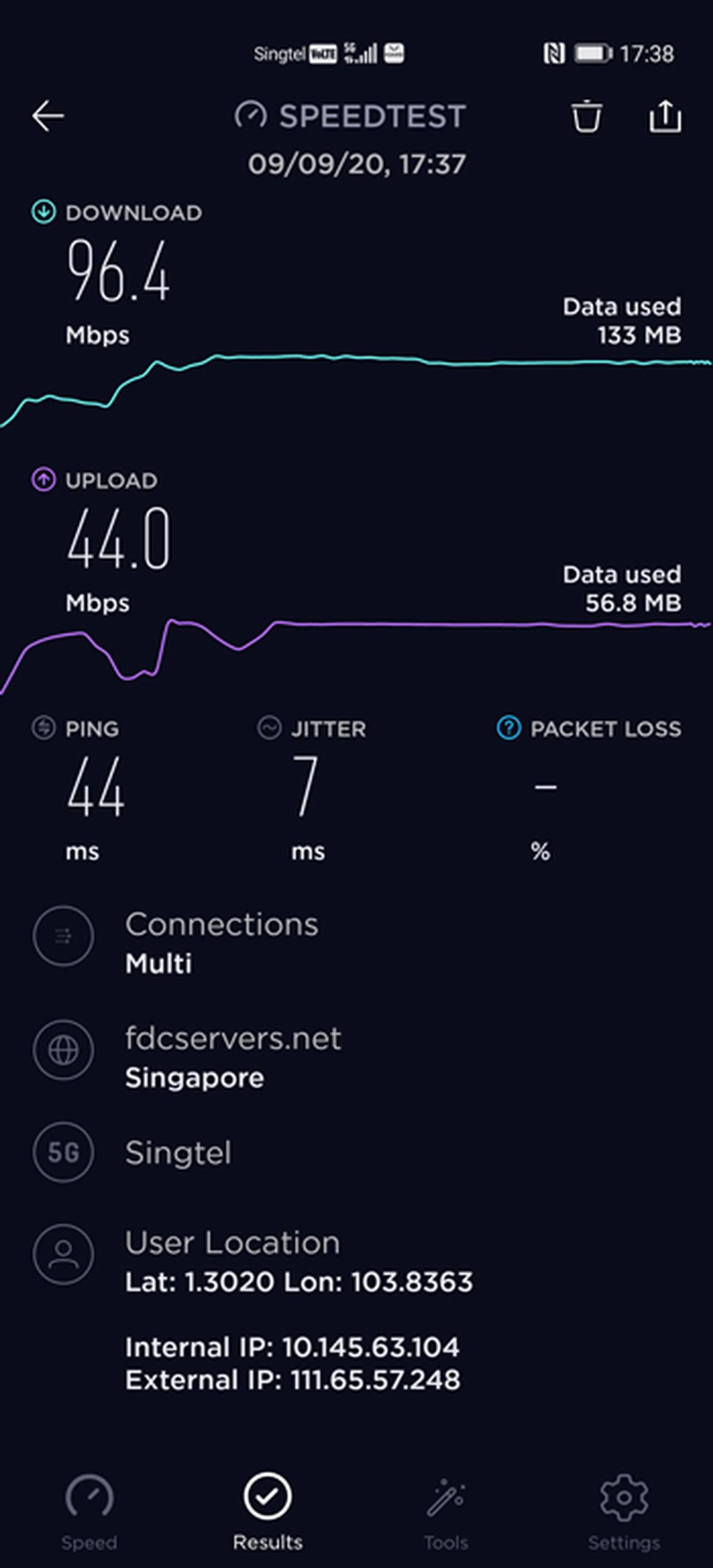 Singtel 5G Test 2.