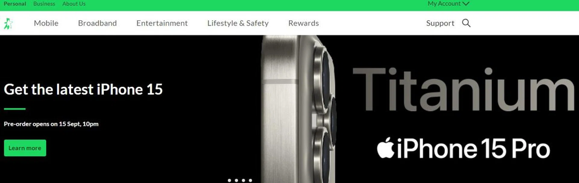 StarHub's iPhone 15 pre-orders and sales information.