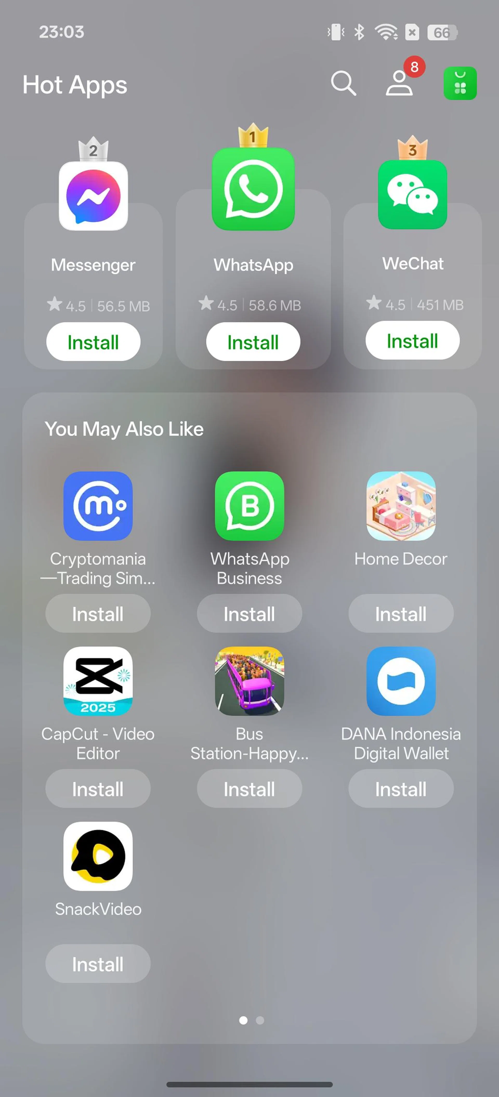 Suggested bloatware. Photo: HWZ.