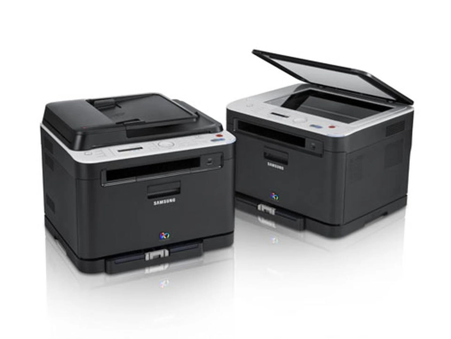 The CLX-3185, CLX-3185FN and CLX-3185FW are color laser MFPs, while the CLP-320 and CLP-320N are dedicated laser printers.