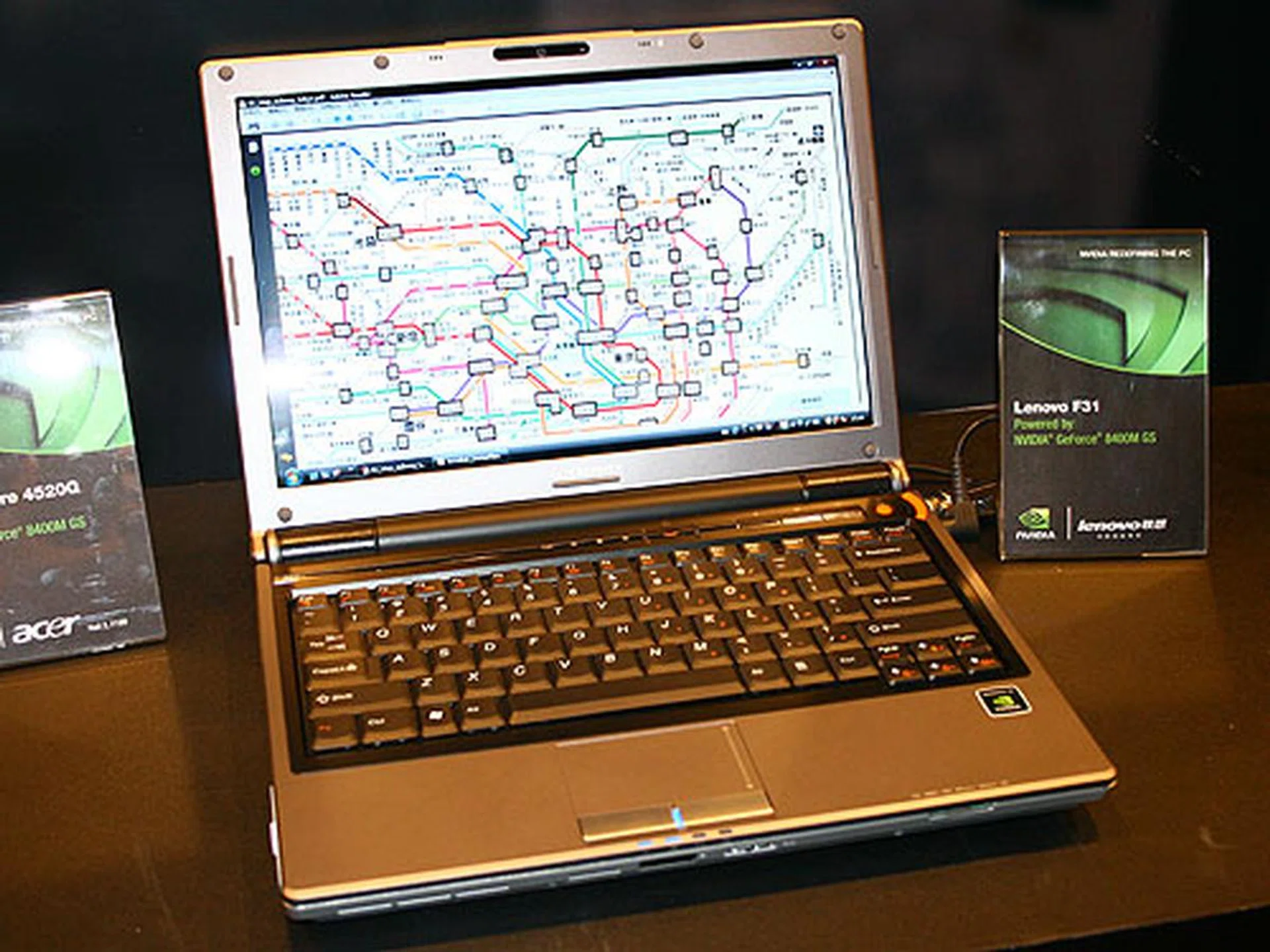  The Lenovo F31 consumer laptop is powered by an NVIDIA GeForce 8400M GS.  