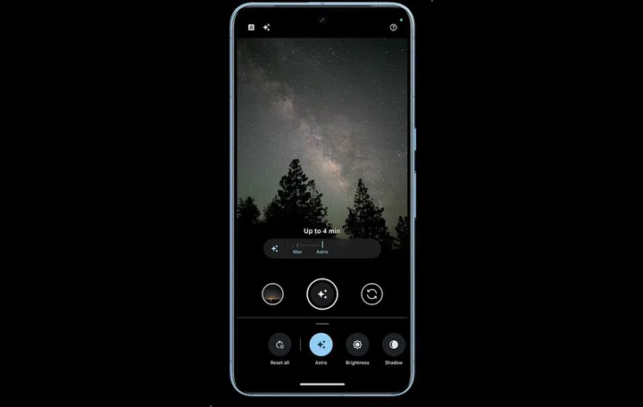 Astro Mode (inside Night Sight) on Pixel phones. Image: Google.