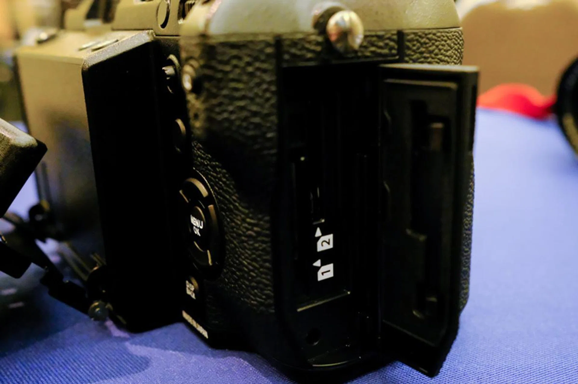 Dual SD card slots for greater flexibility in memory management.