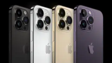 Apple iPhone 14 Pro series colourways from last year's launch. Source: Apple.