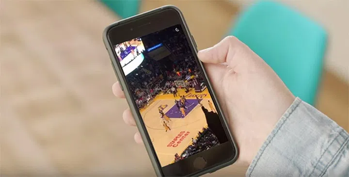 Story Explorer lets users view things like a basketball game from multiple perspectives. (Image Source: Snapchat)