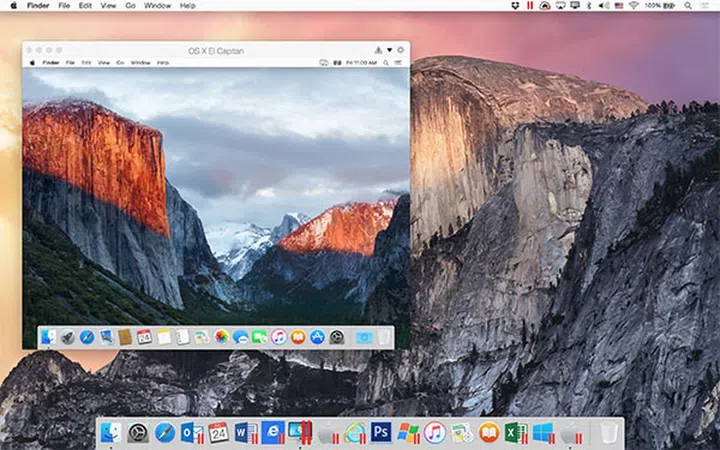 Double the Mac - OS X El Capitan running on top of OS X Yosemite.