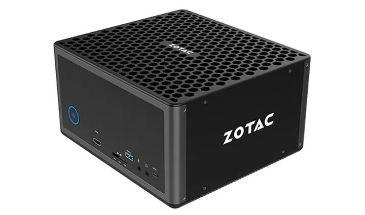 There's a liquid cooling loop in this mini PC. (Image Source: Zotac)