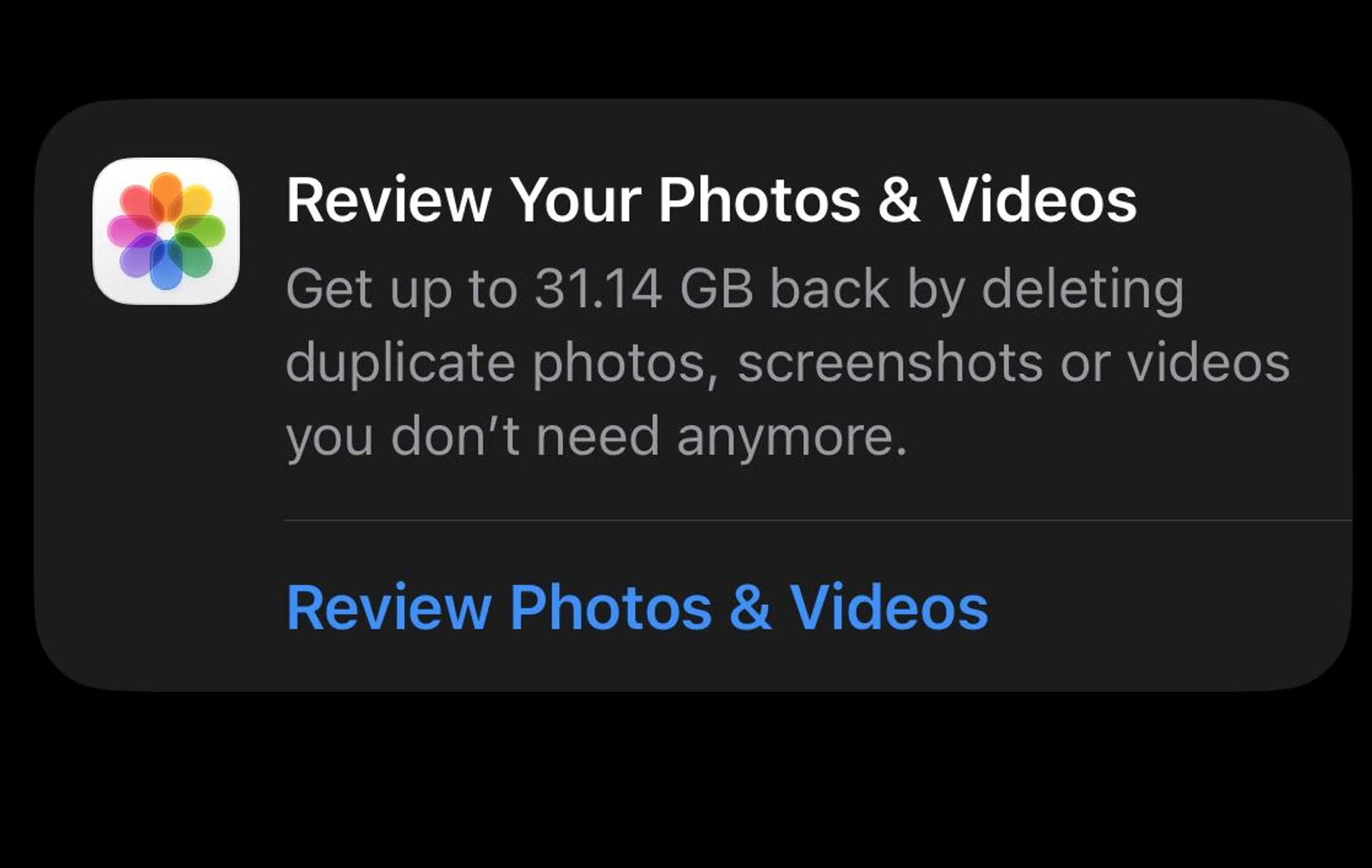 Mass delete unwanted photos and videos through the settings app. 