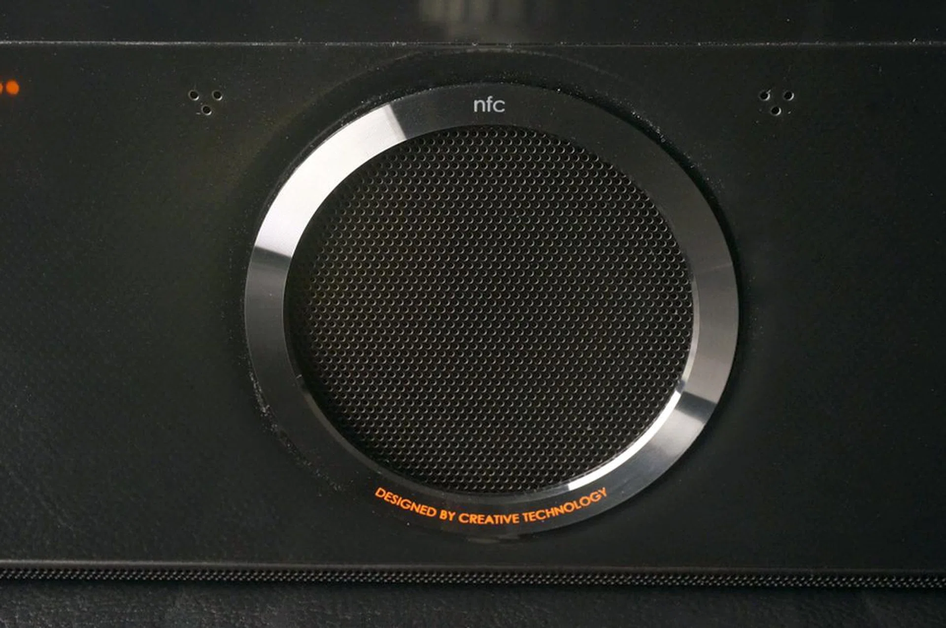 Tap any where on the ring to pair your smart mobile device with the speaker via NFC. You can't miss it!