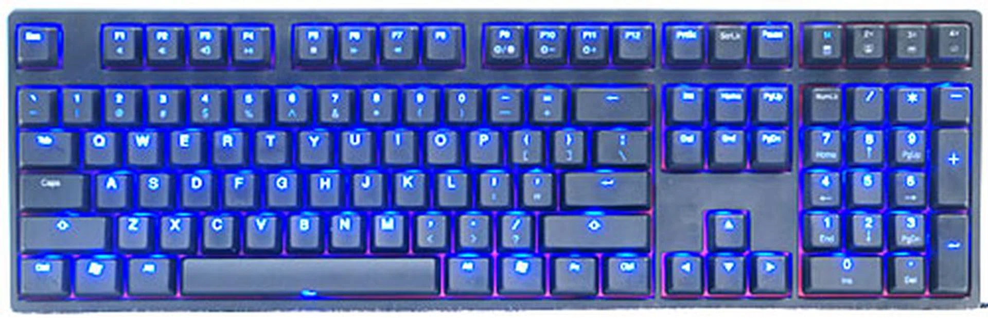 Another press and all the keys light up. Pressing Fn + F9 another time engages the pulse mode where the keys will glow from low to high intensity and pulsates rhythmically.