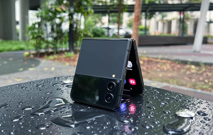 The Samsung Galaxy Z Flip4.