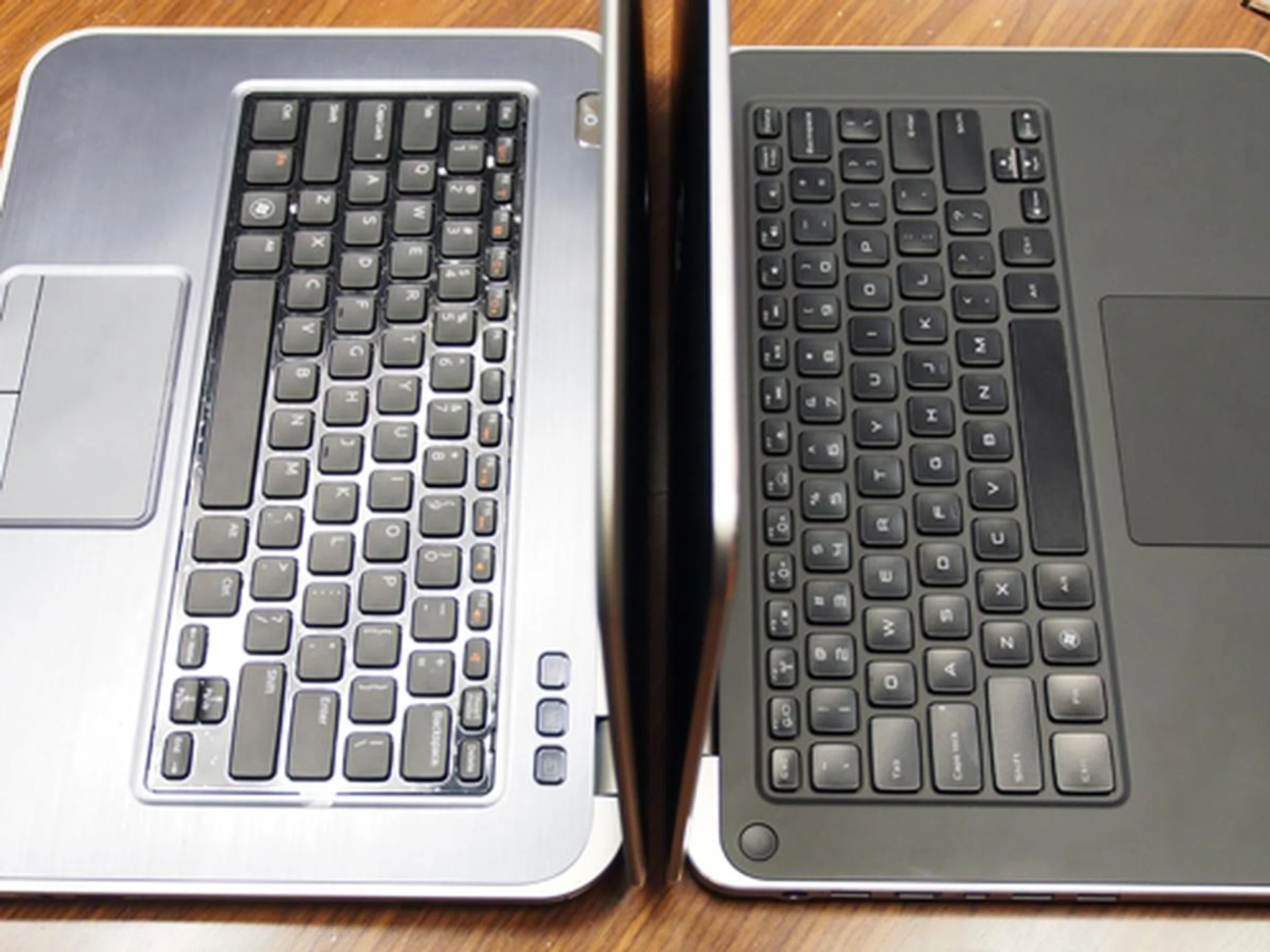 Dell's new Ultrabooks, the Inspiron 14z on the left, and the XPS 14 on the right.