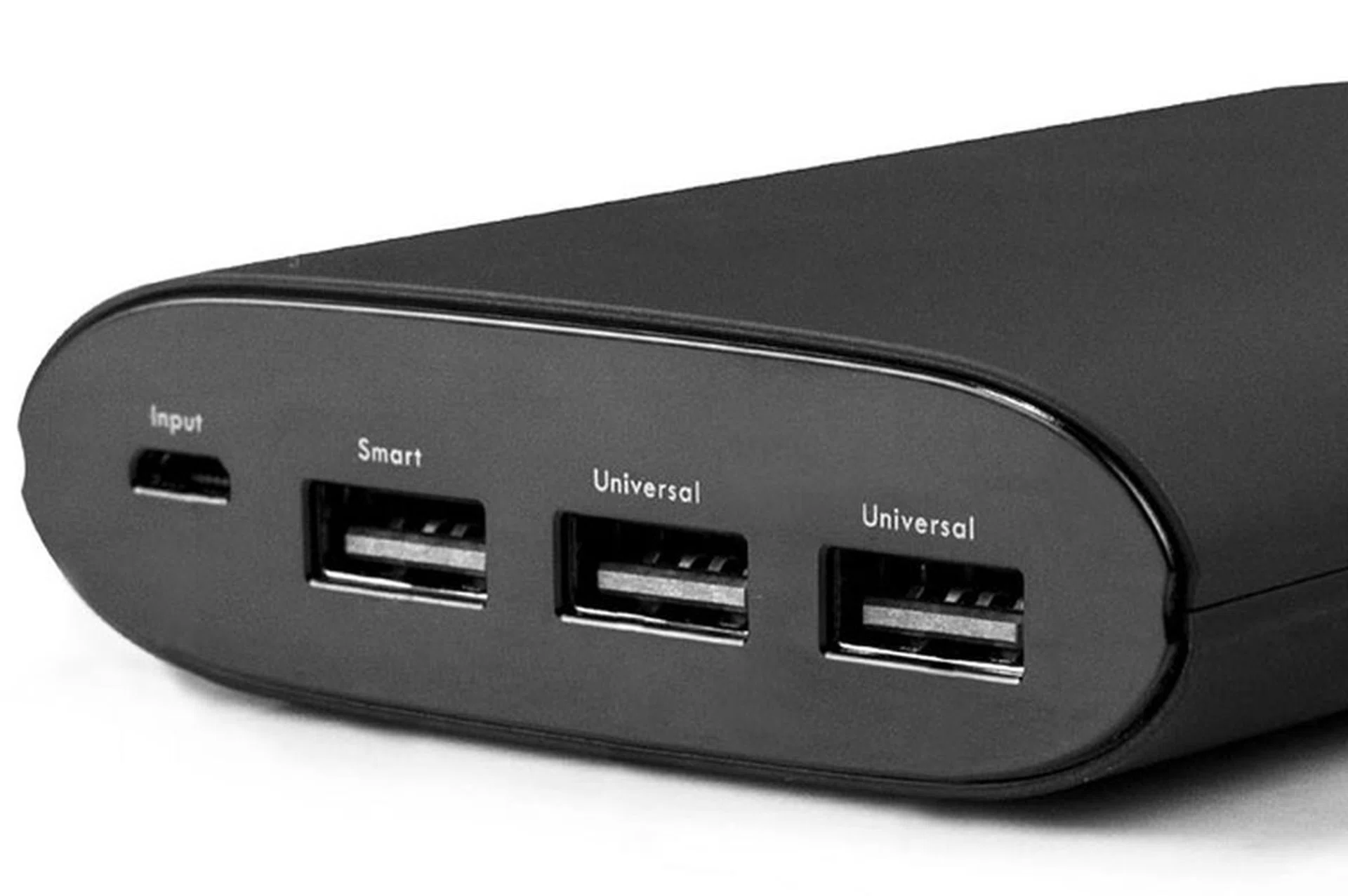 We prefer battery packs with an input charge port that uses micro-USB instead of a round tip because it’s easier to replace a USB wall charger. (Image source: Anker.)
