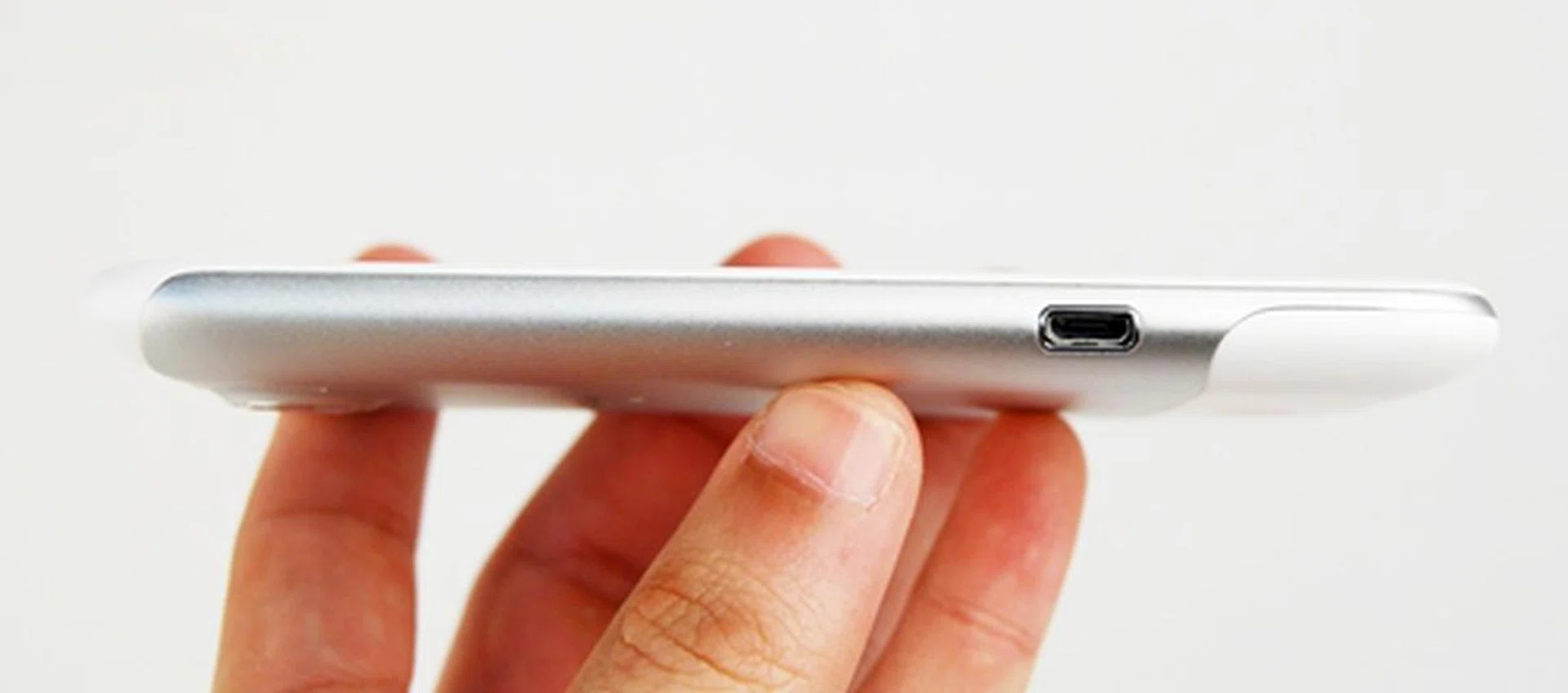 You can find the microUSB port on the left of the HTC Sensation XL. It can be used for charging and data transfer.