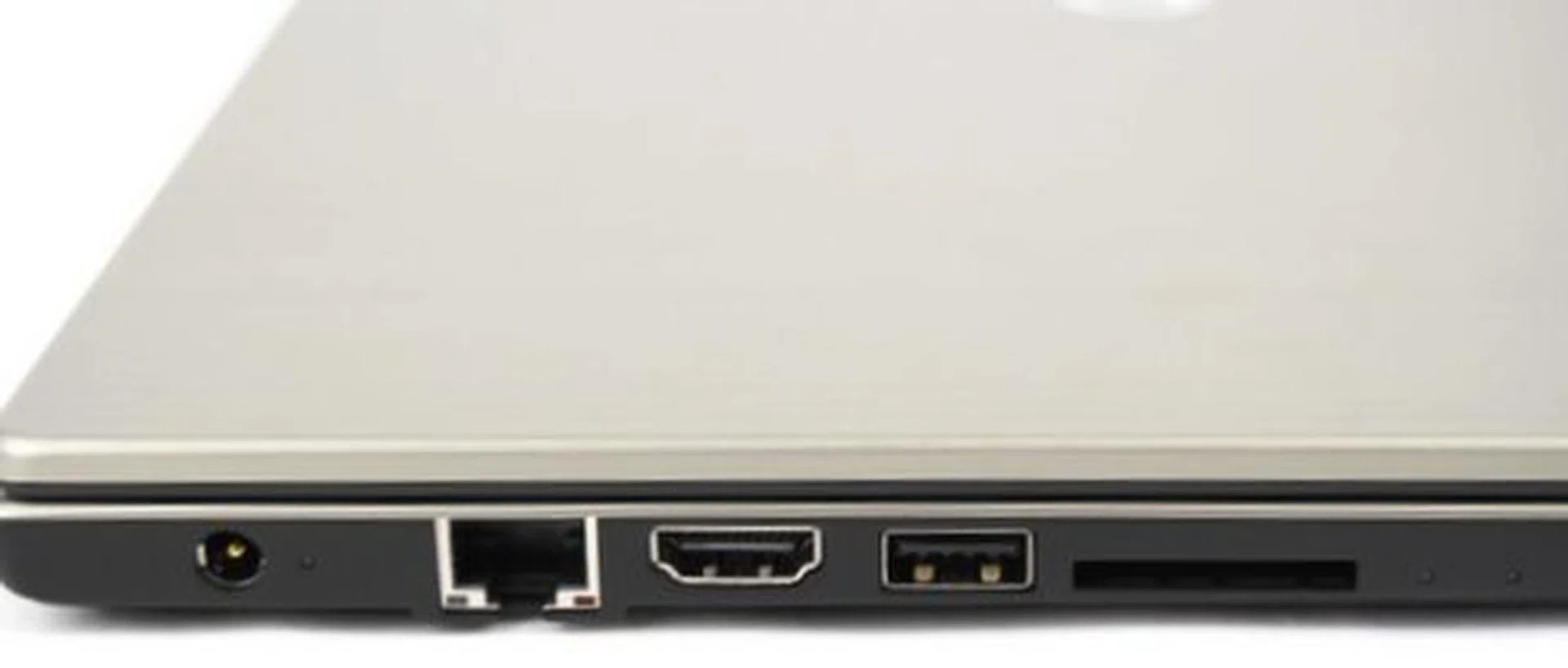 On the left of the machine you will see the usual suspects, a RJ45 LAN port, HDMI, USB 2.0 port and a multi-card reader.