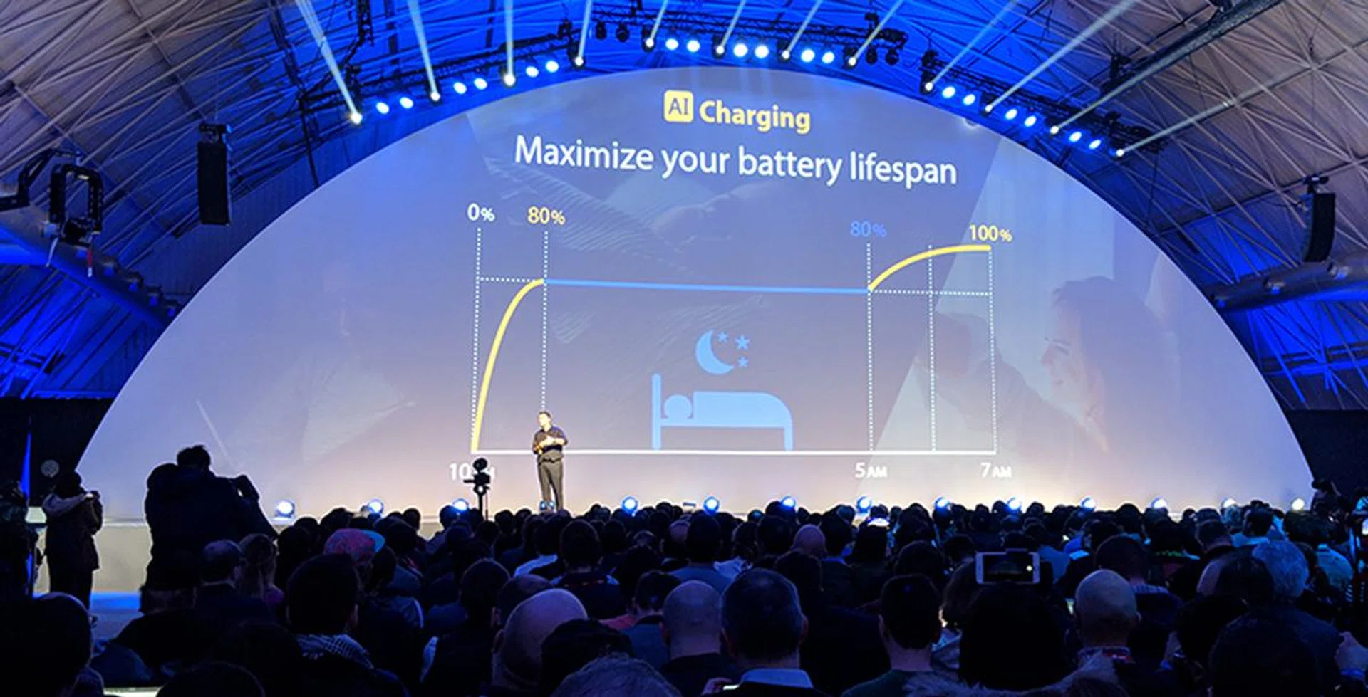 The ZenFone 5 can vary its charging patterns to suit your usage habits.