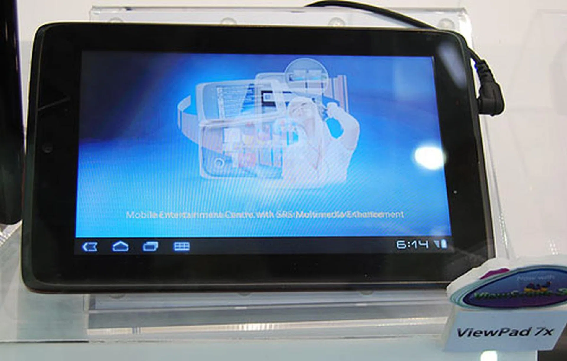 ViewSonic claims that the ViewPad 7x is the first 7-inch tablet to offer Google Android Honeycomb, though it prefaces this by saying it will be ready in Q3. It is powered by an NVIDIA dual-core processor with 1GB RAM and 8GB of storage. The 1024 x 600 capacitive display supports 10-point finger touch and it has a mini HDMI output with support for HD video capability.