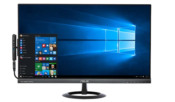 The included VivoStick Holder will let you mount the VivoStick flat against your monitor or TV. (Image Source: ASUS)