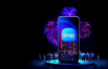 The newly launched Samsung Shop App.